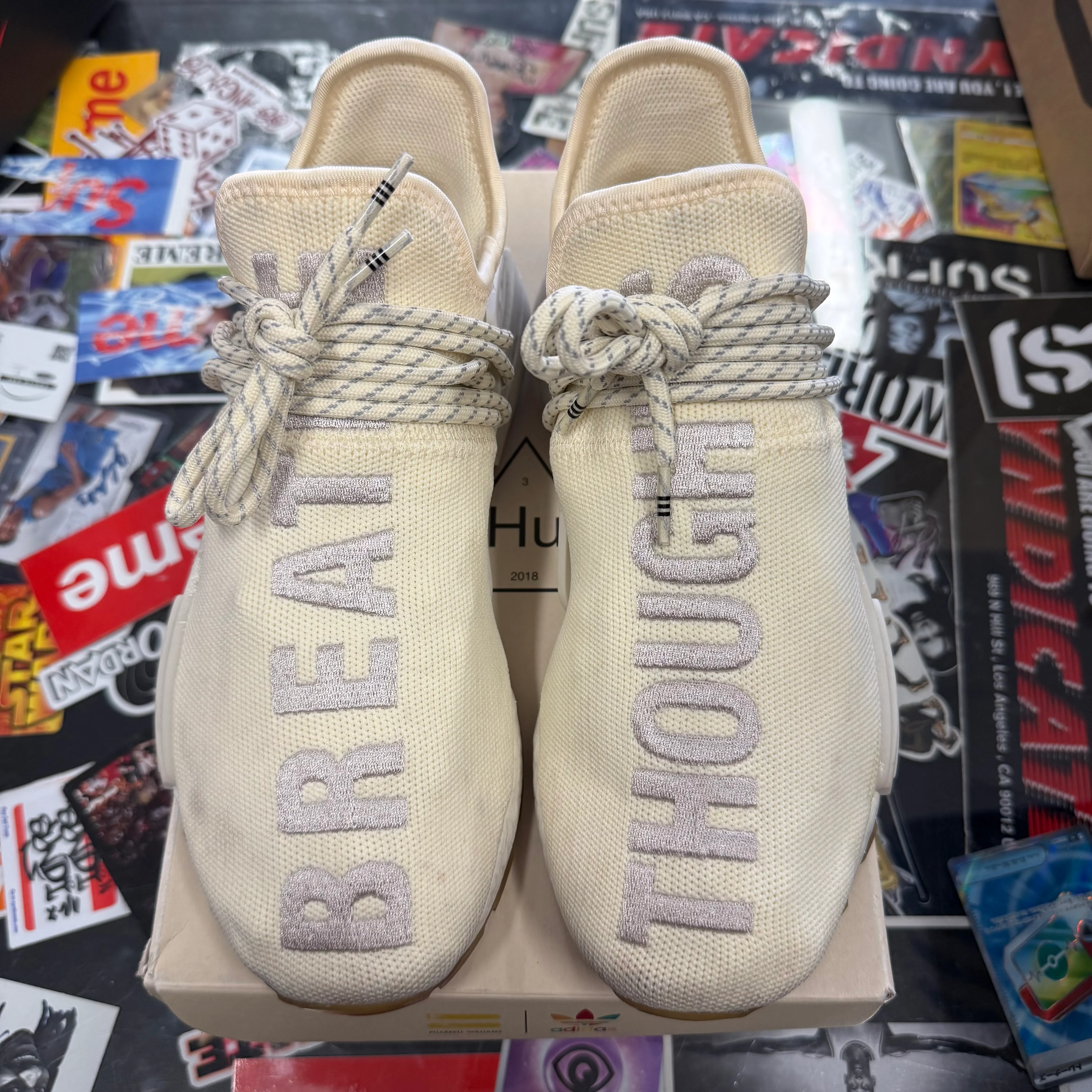 adidas NMD Hu Trail Pharrell Now Is Her Time Cream White - Image 2