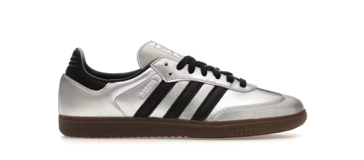 adidas Samba OG Silver Metallic Black Gum (Women's)