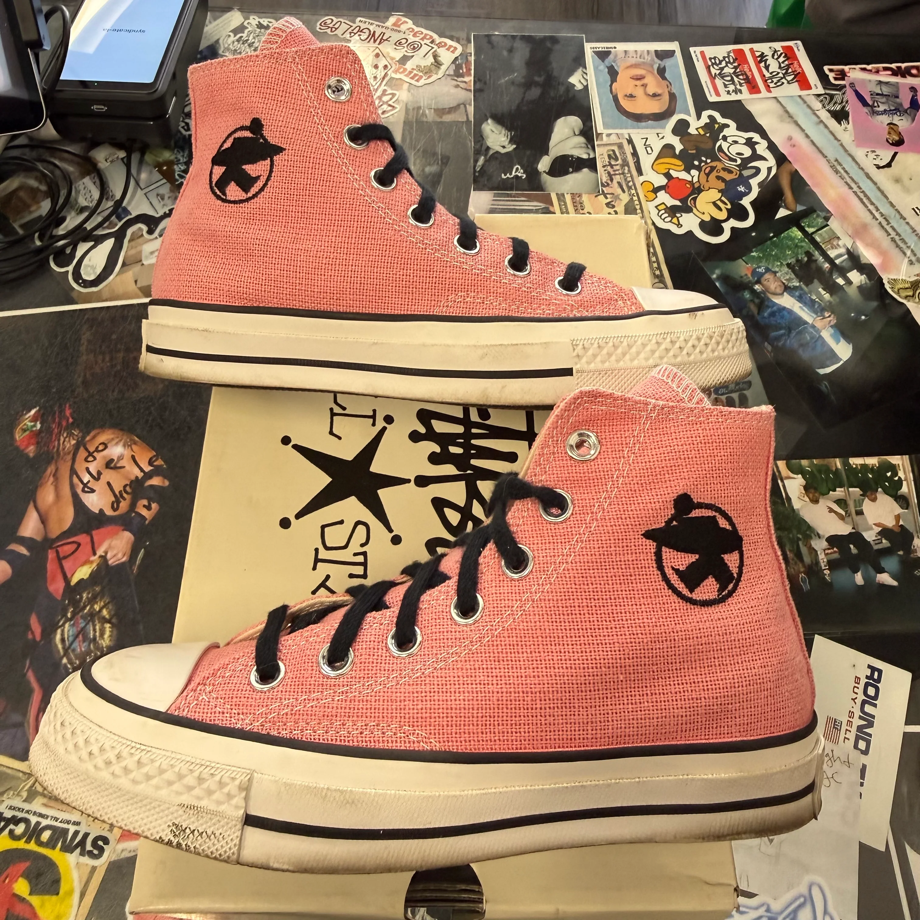Converse Chuck Taylor All Star 70 Hi Stussy Surfman Pink - Image 4