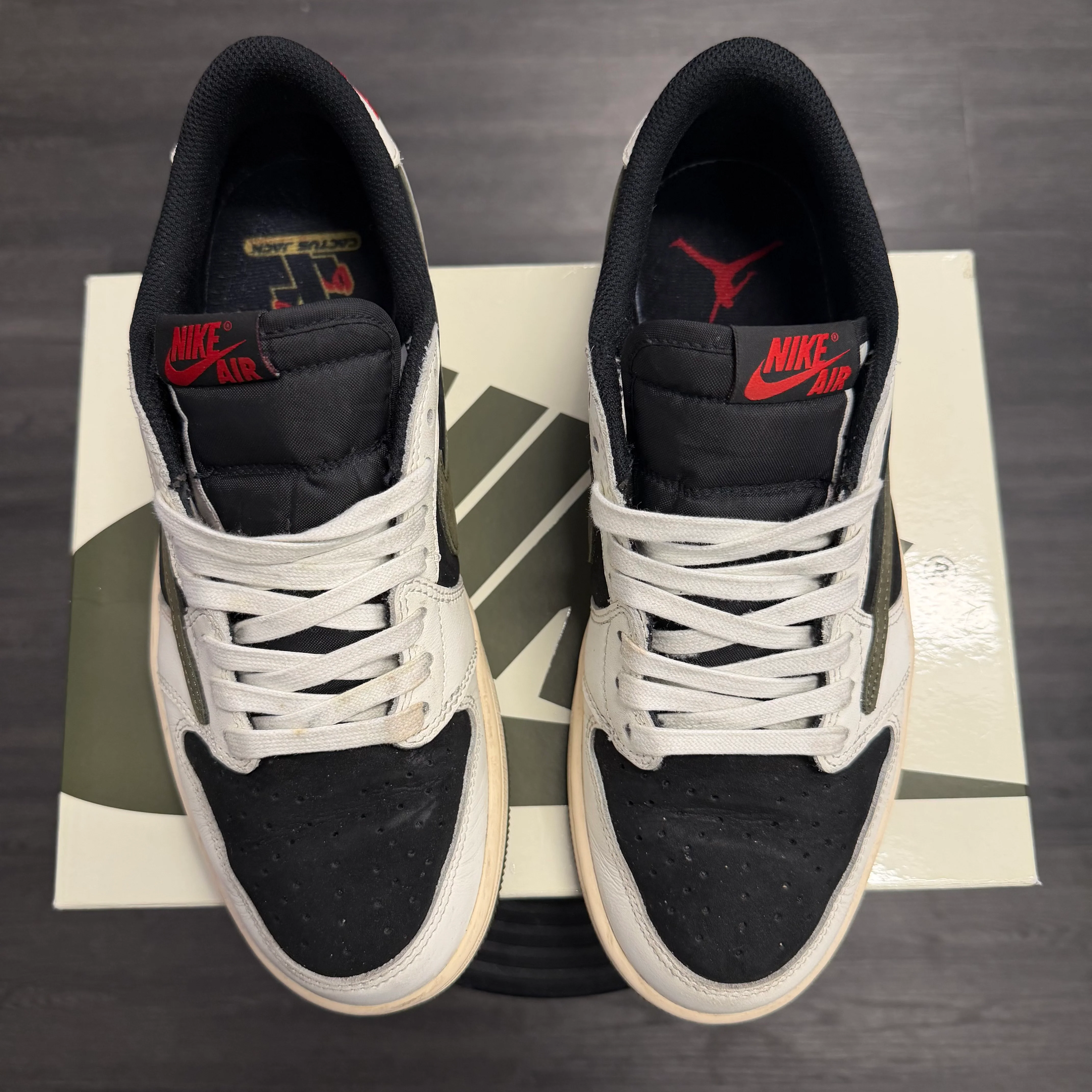 Jordan 1 retro low Travis Scott olive (women’s) U9W - Image 2