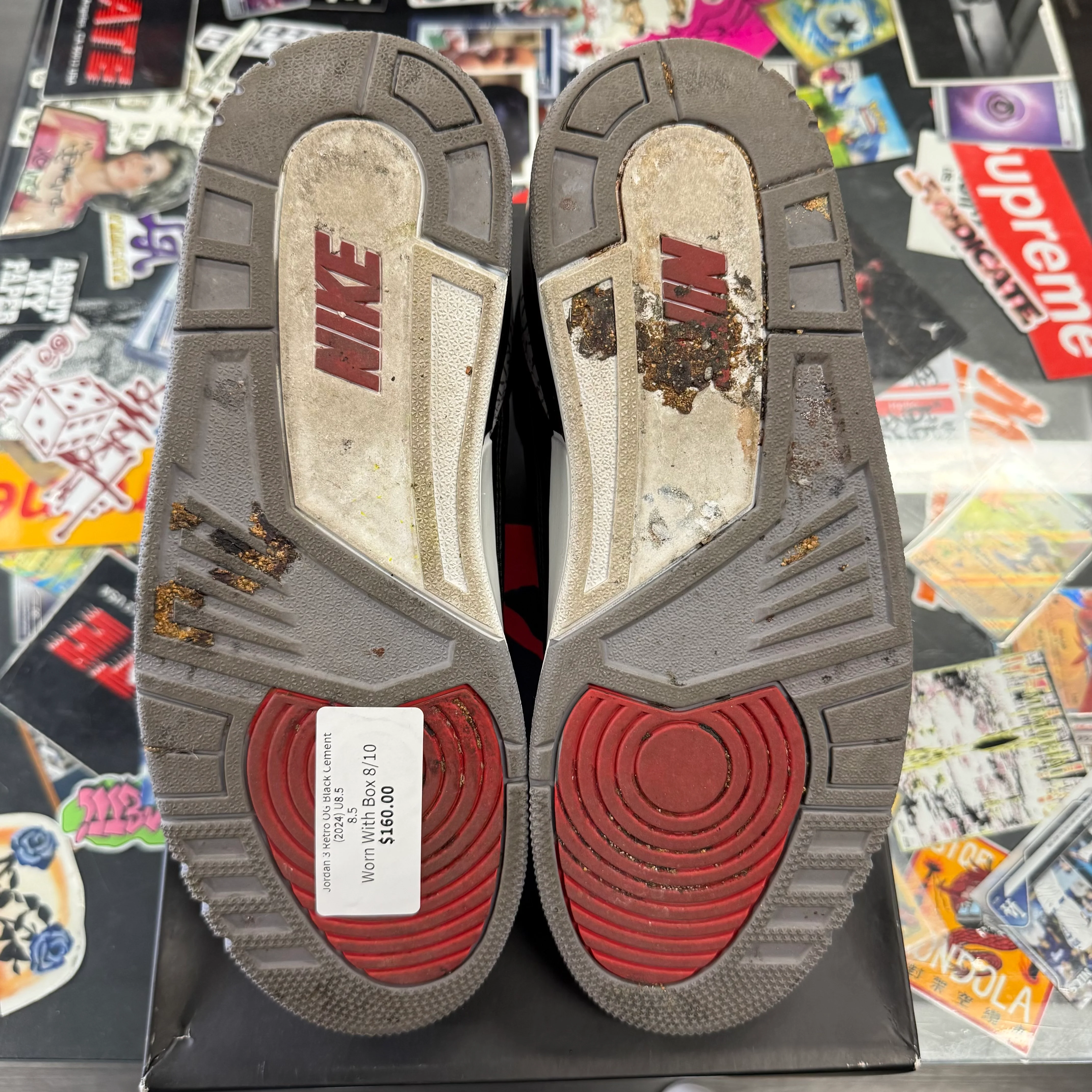 Jordan 3 Retro OG Black Cement (2024) U8.5 - Image 3