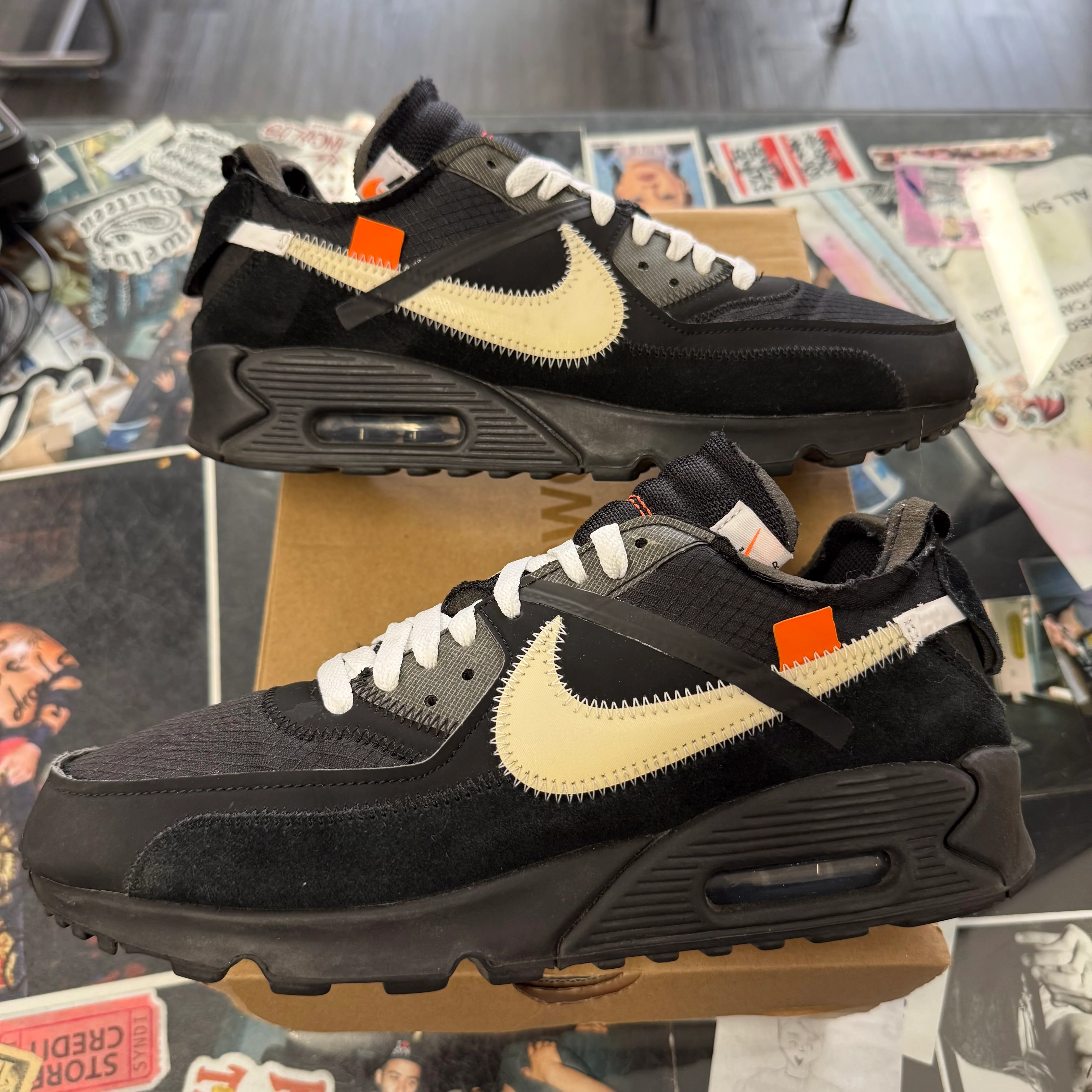 Nike Air Max 90 Off White Black U9 - Image 4