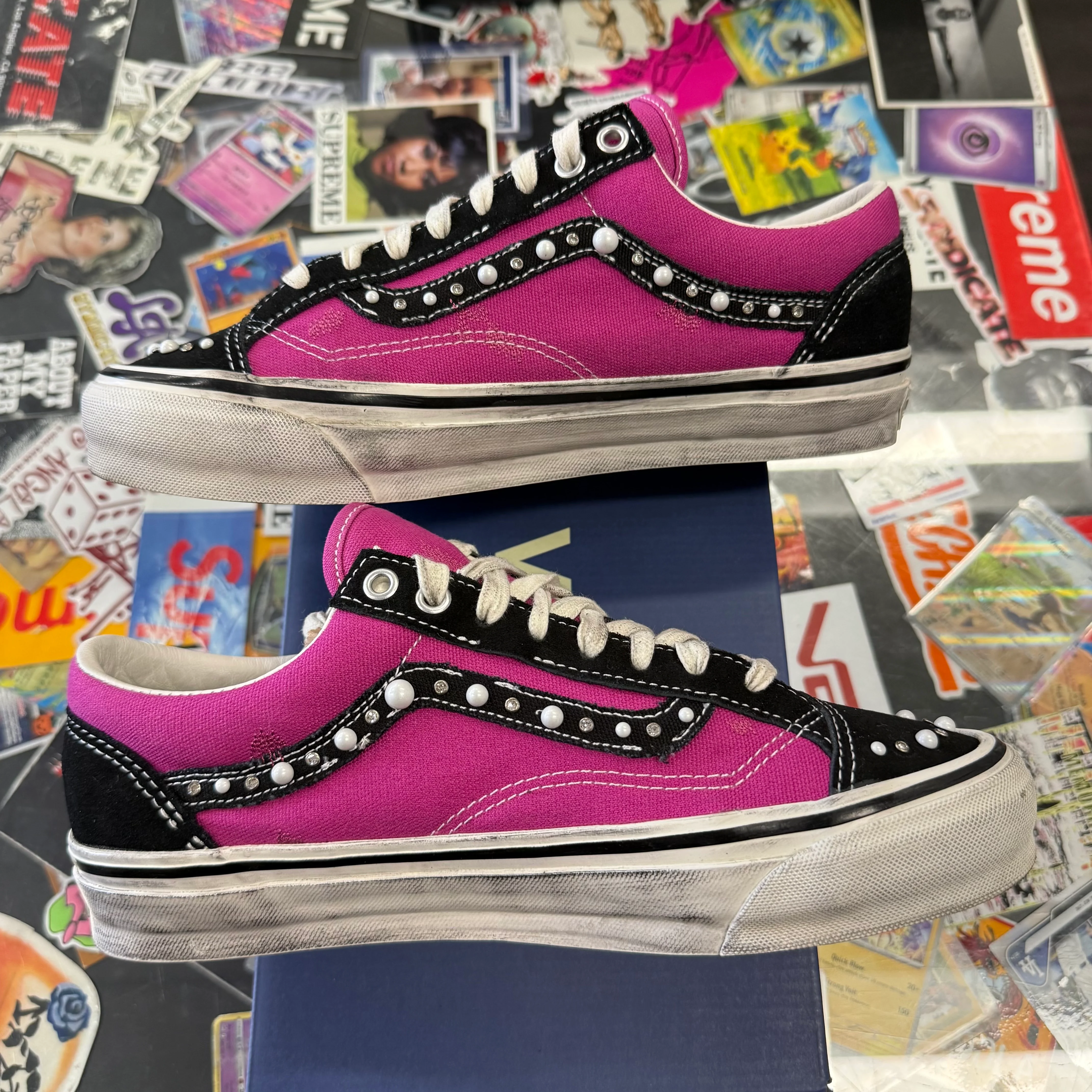 Vans OTW Old Skool 36 Pearlized Pack Fuschia Red U8.5 - Image 5