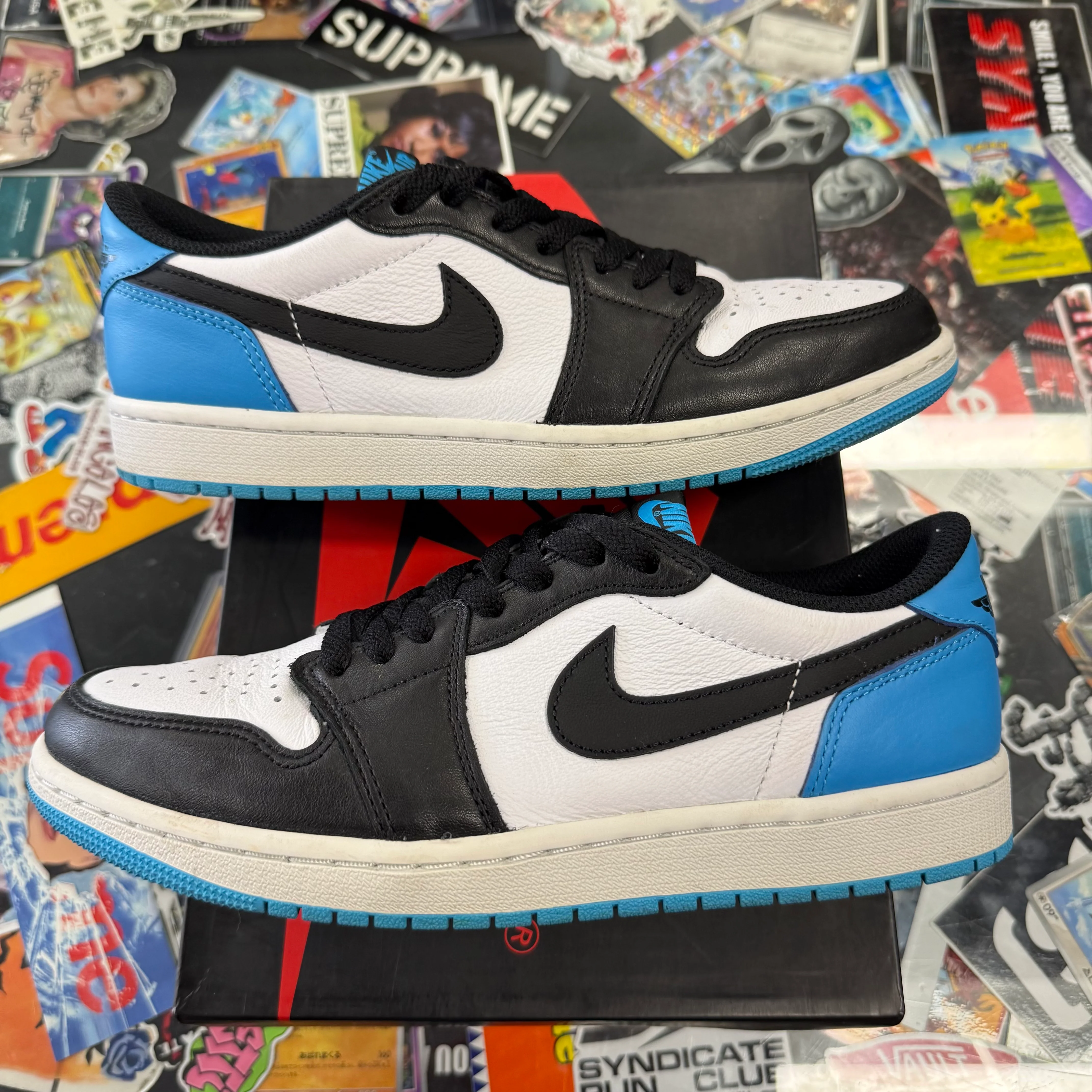 Jordan 1 Retro Low Black Dark Powder Blue U - Image 4