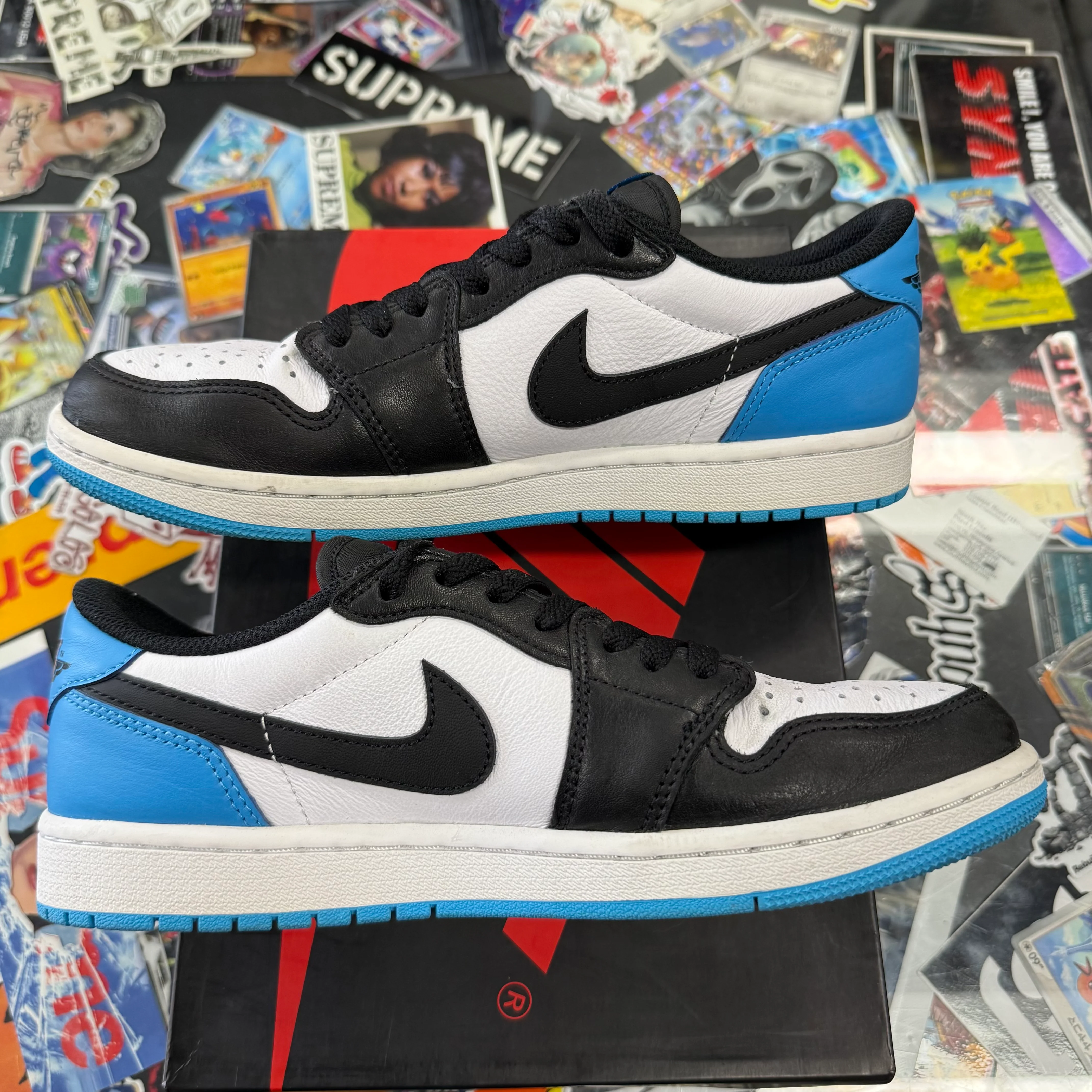 Jordan 1 Retro Low Black Dark Powder Blue U - Image 5