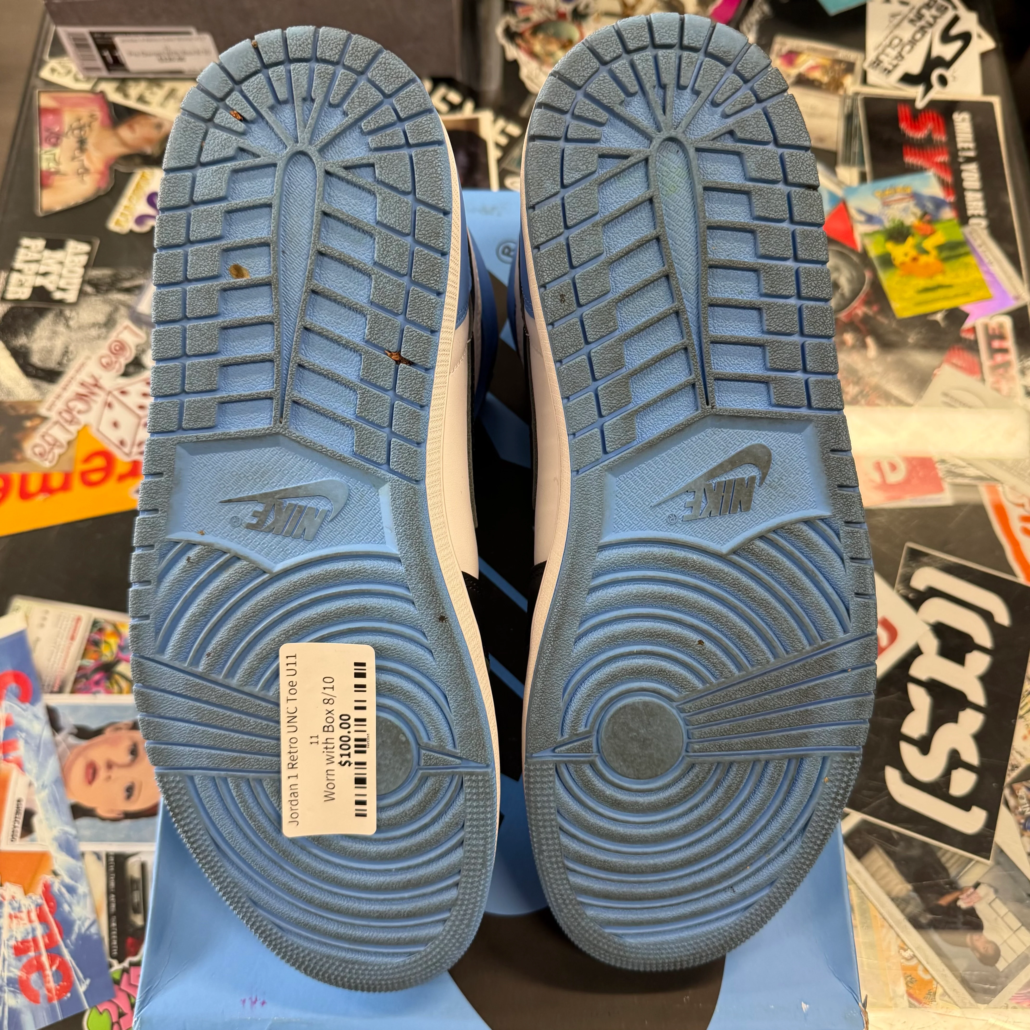 Jordan 1 Retro UNC Toe U11 - Image 3
