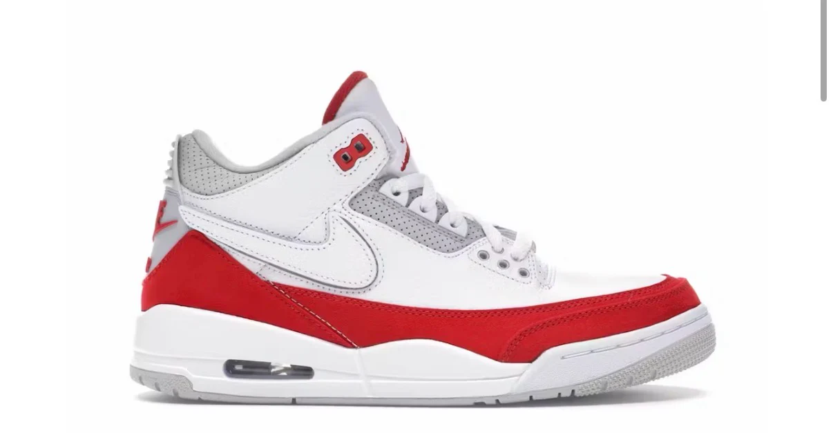 Jordan 3 Retro Tinker White University Red