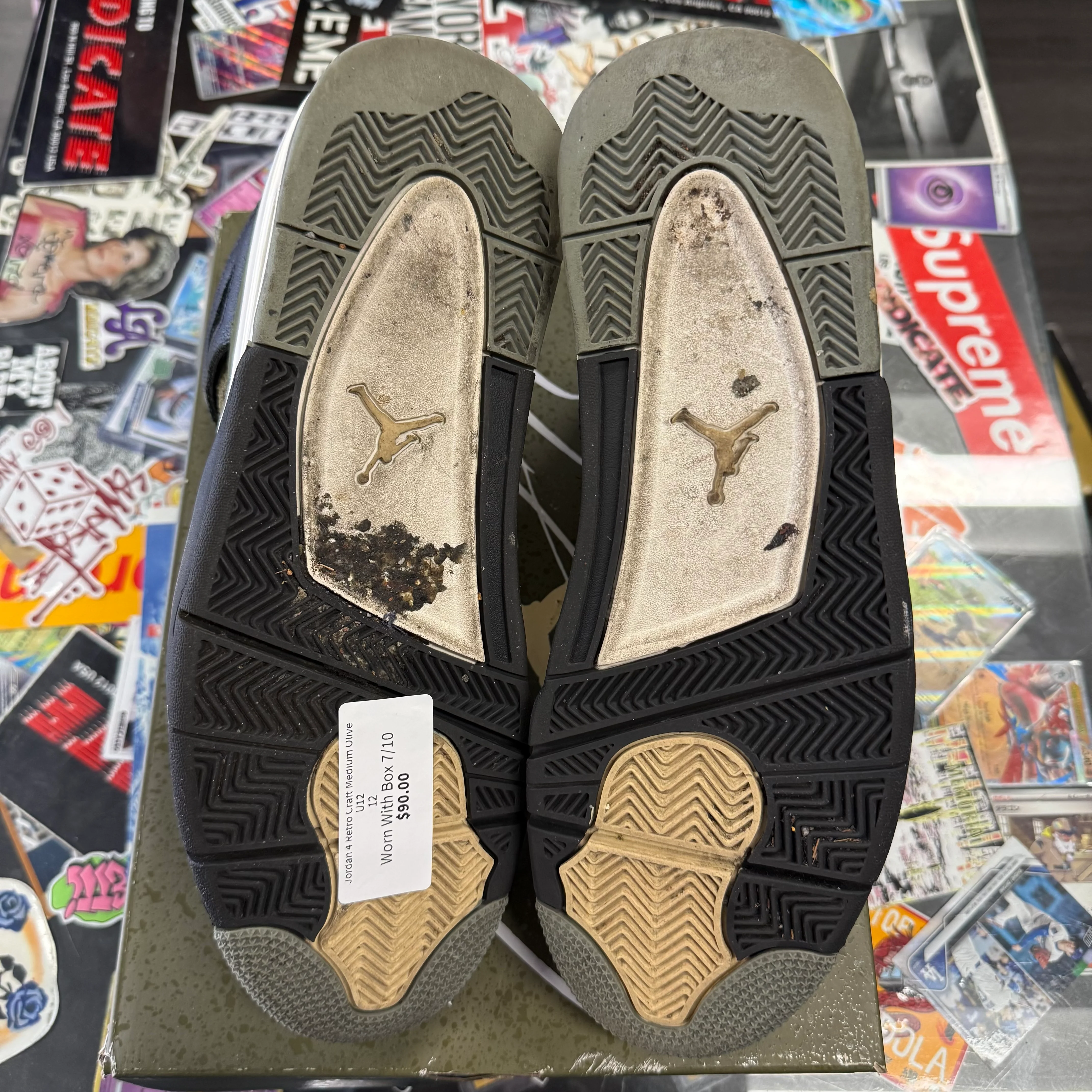 Jordan 4 Retro Craft Medium Olive U12 - Image 3