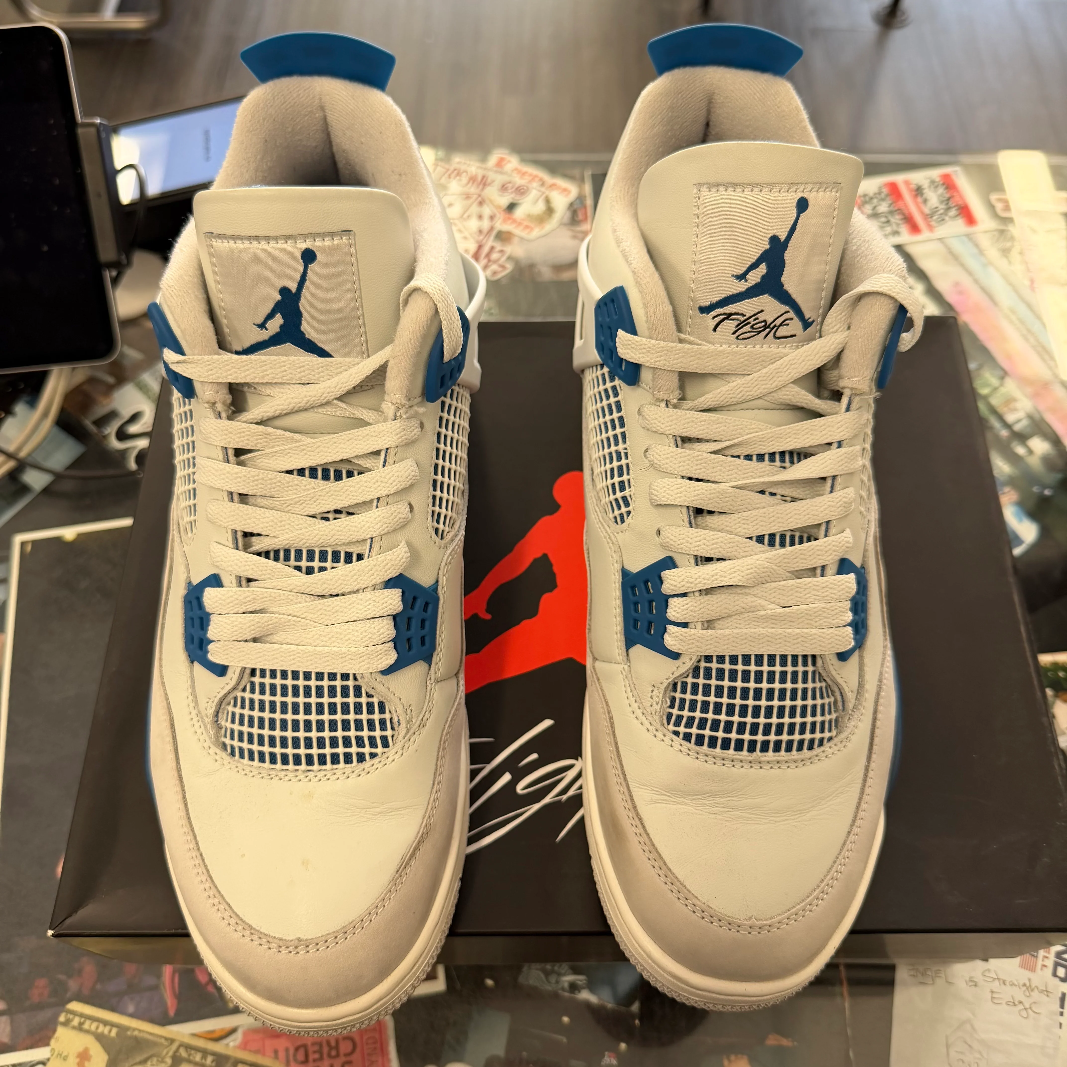 Jordan 4 Retro Military Blue 2024 U13 - Image 2