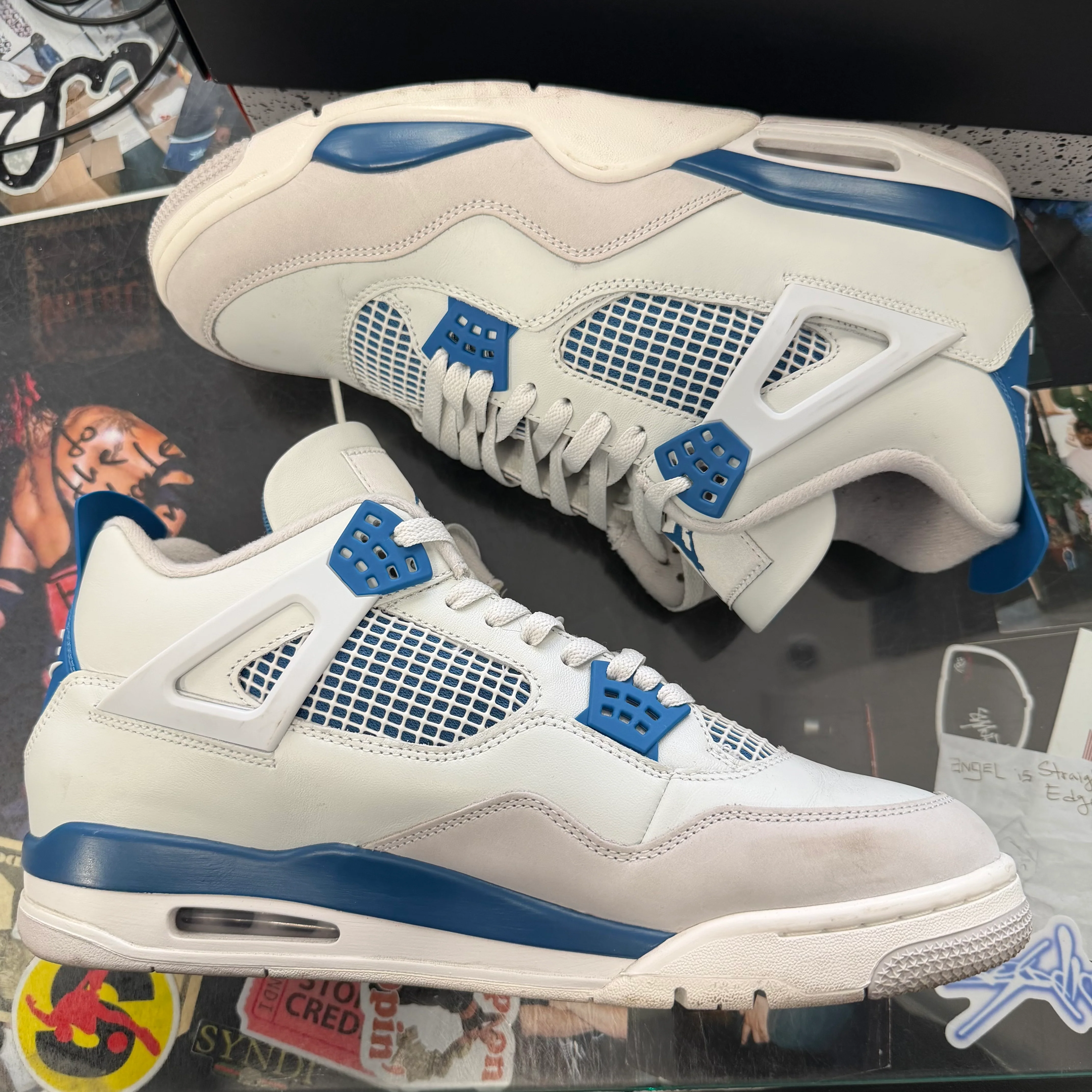 Jordan 4 Retro Military Blue 2024 U13 - Image 4
