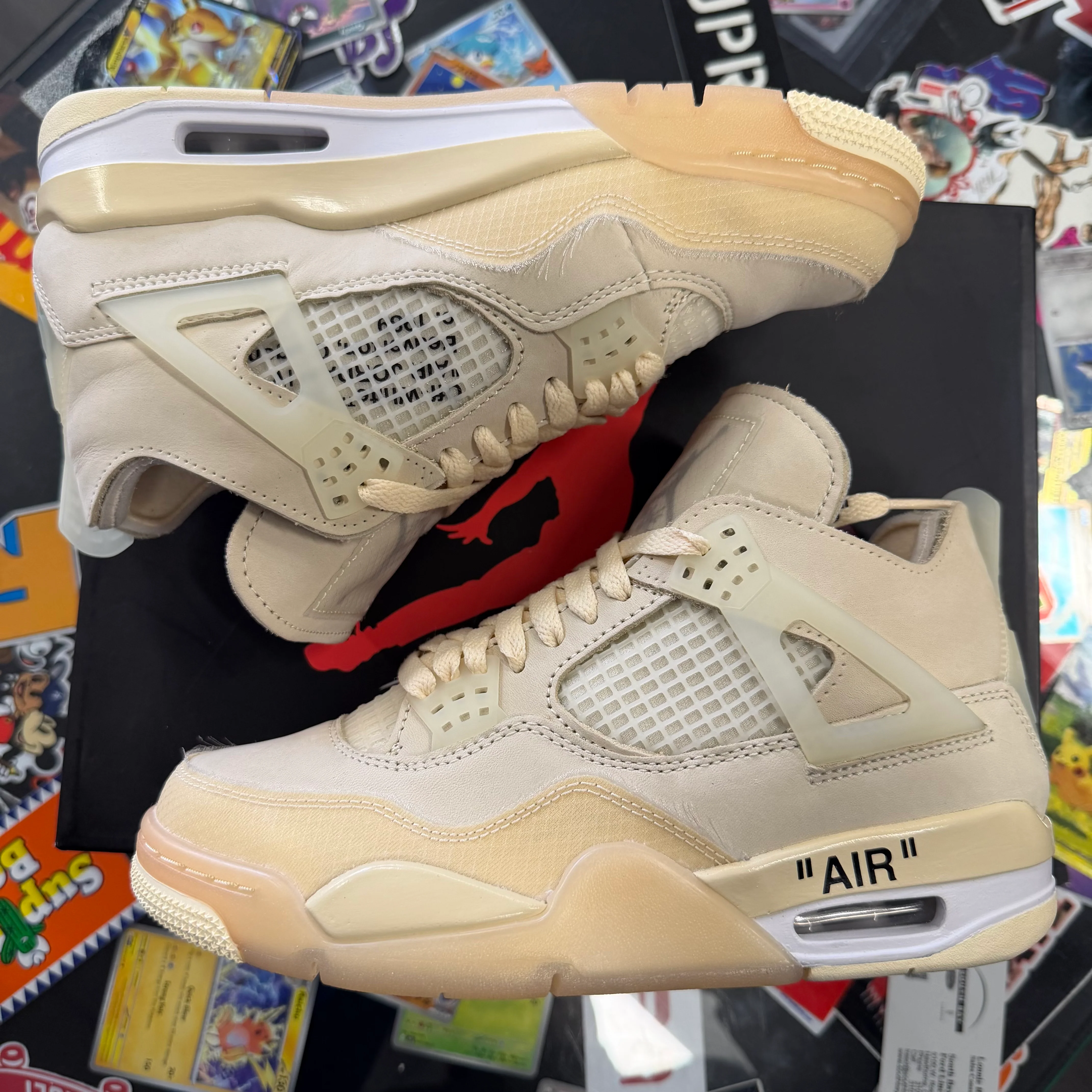 Jordan 4 Retro Off-White Sail (Women's) U6.5W - Image 3