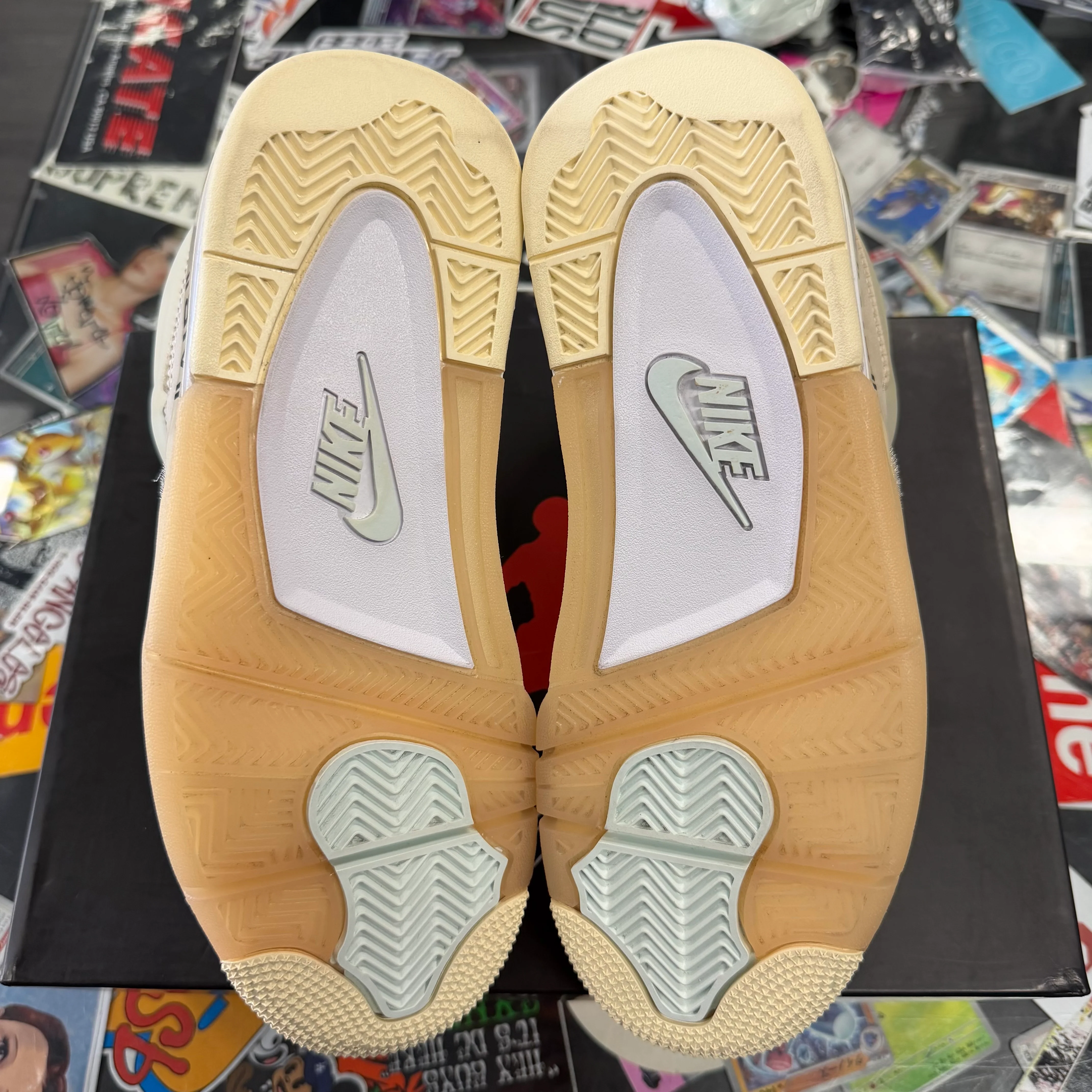 Jordan 4 Retro Off-White Sail (Women's) U6.5W - Image 5