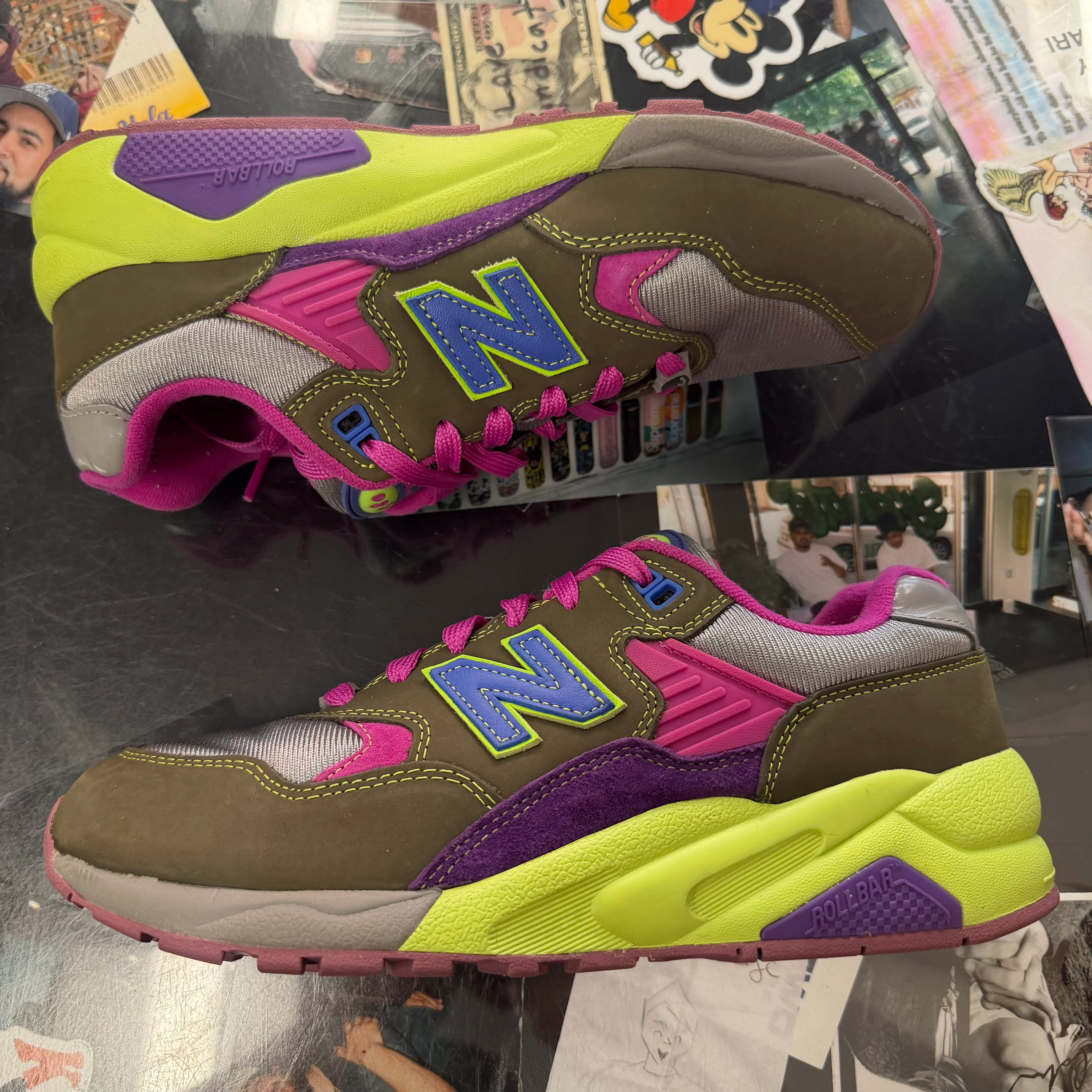 New Balance 580 Stray Rats Khaki Purple - Image 3
