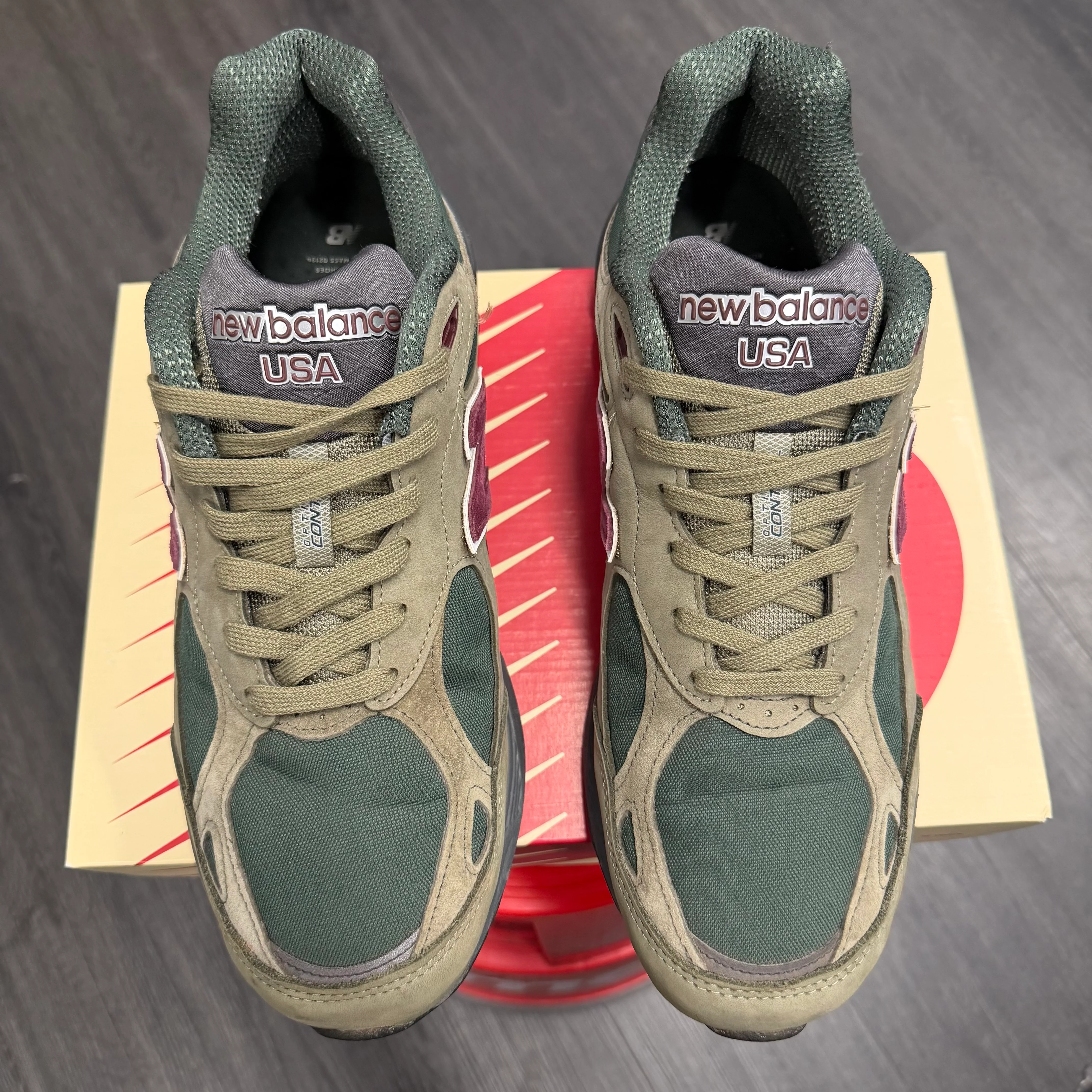 New Balance 990v3 MiUSA Teddy Santis Green Purple - Image 2
