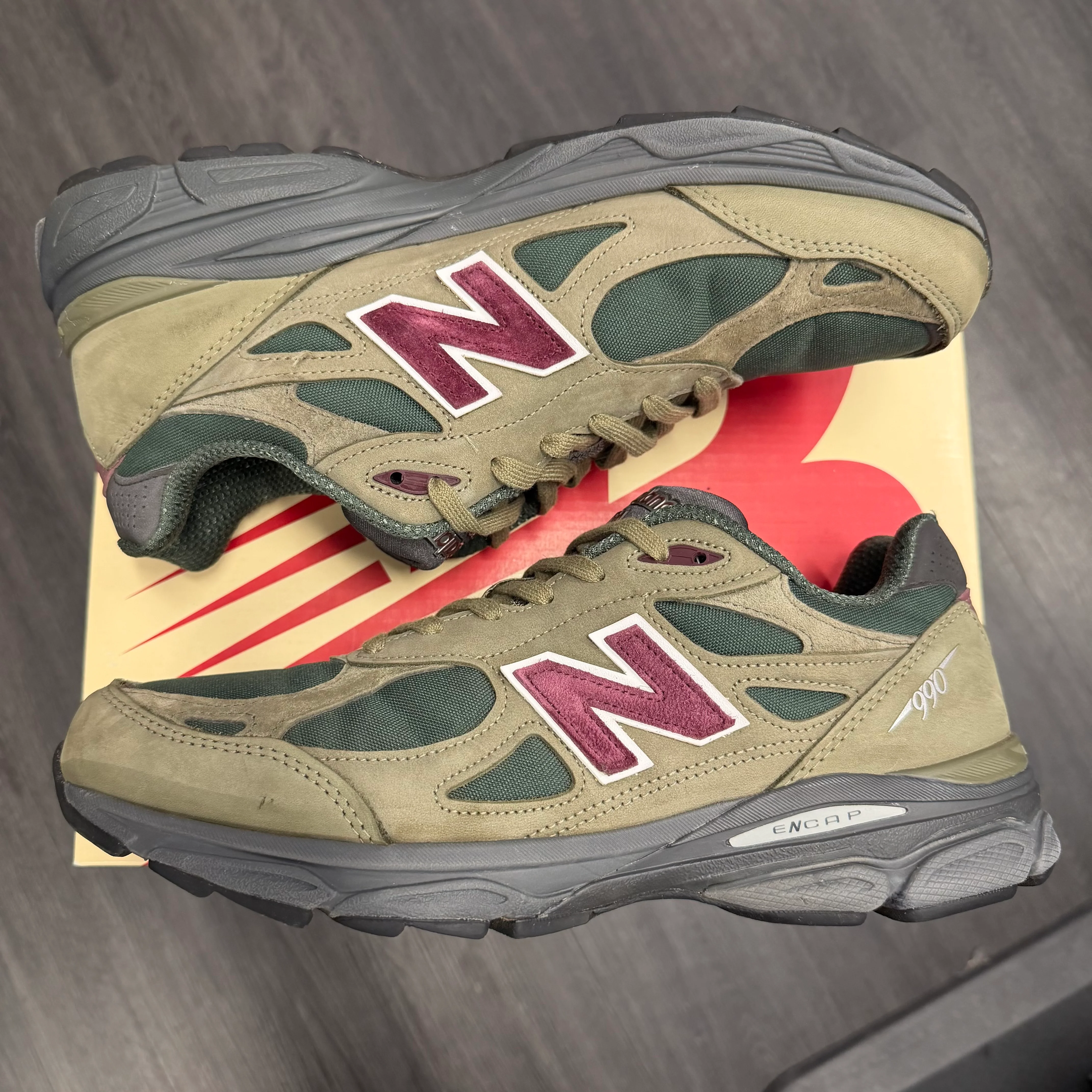 New Balance 990v3 MiUSA Teddy Santis Green Purple - Image 3