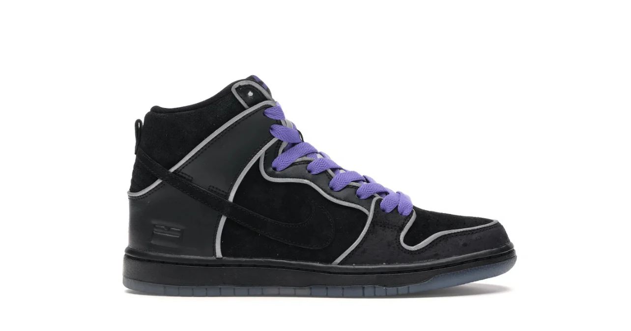 Nike SB Dunk High Black Purple Box
