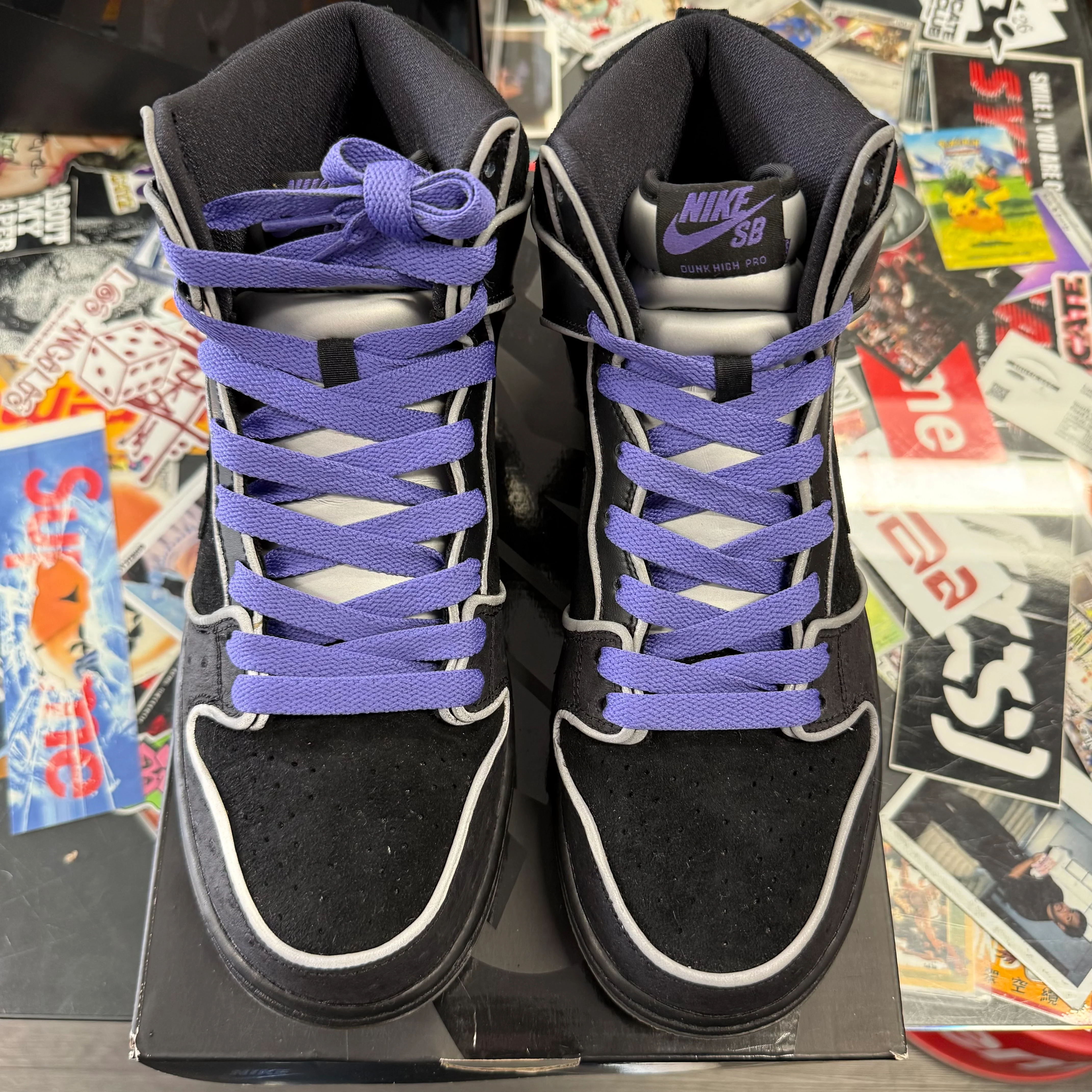 Nike SB Dunk High Black Purple Box - Image 2