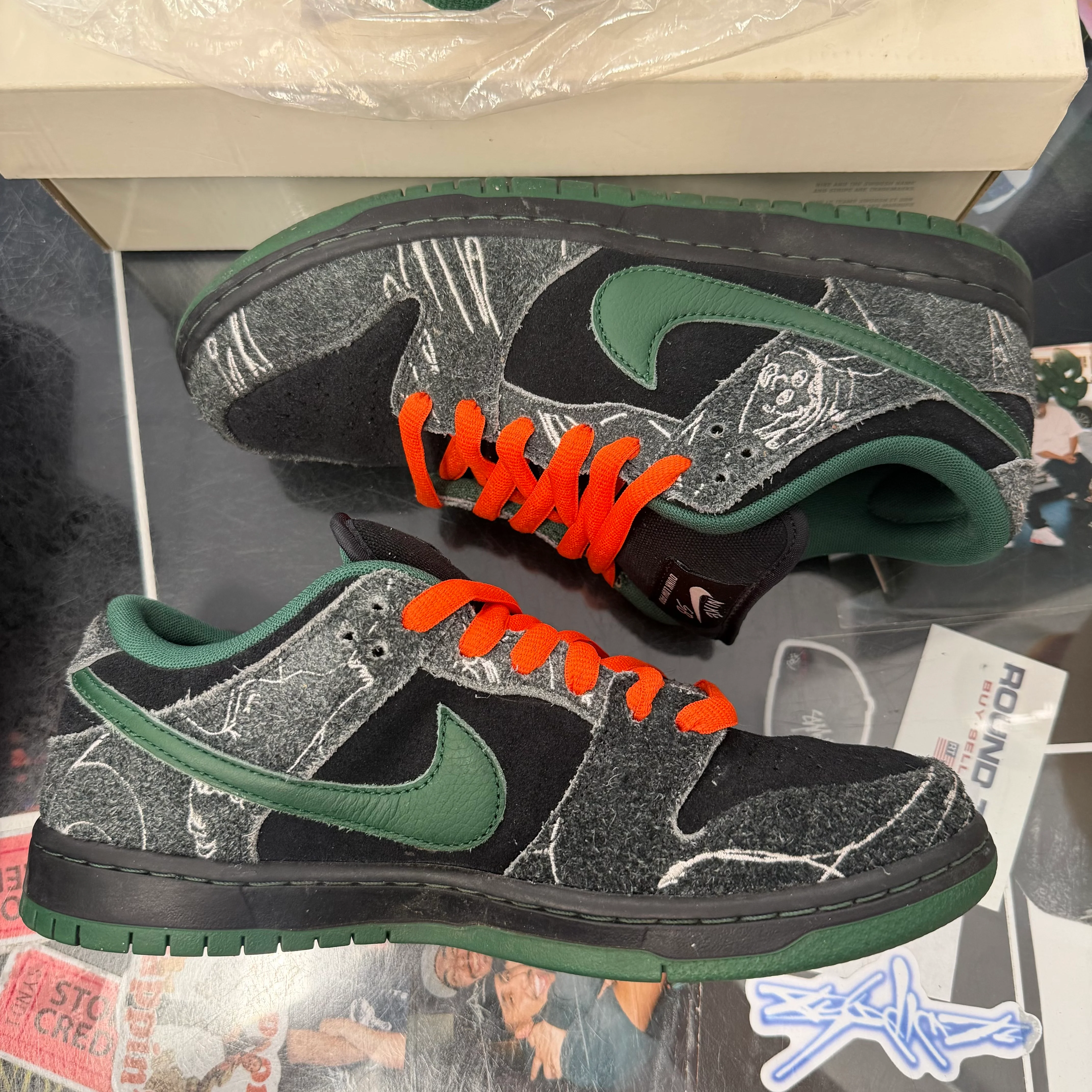 Nike Sb Dunk Low There Skateboards U8.5 - Image 4