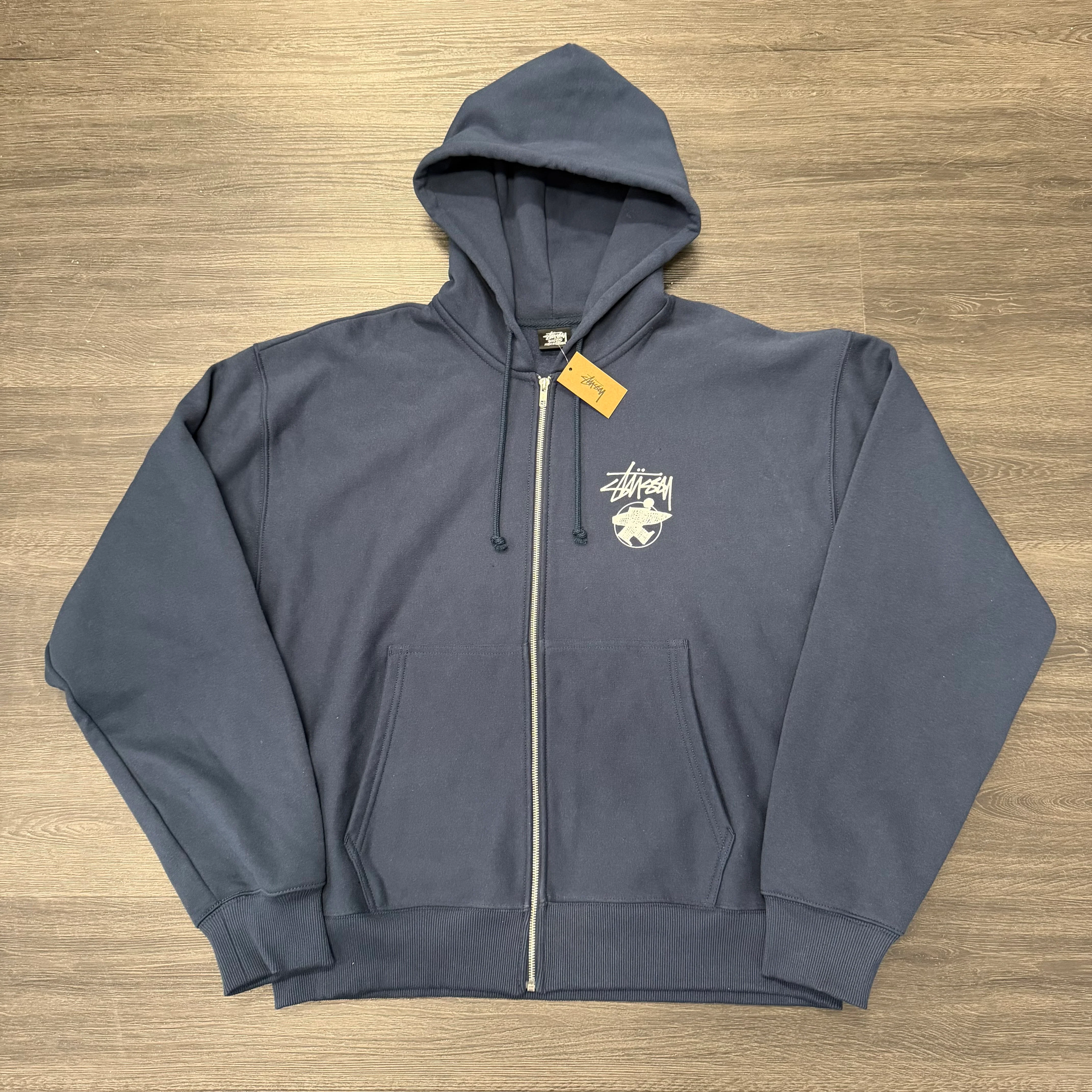 Stussy ZIp Up Navy - Image 2