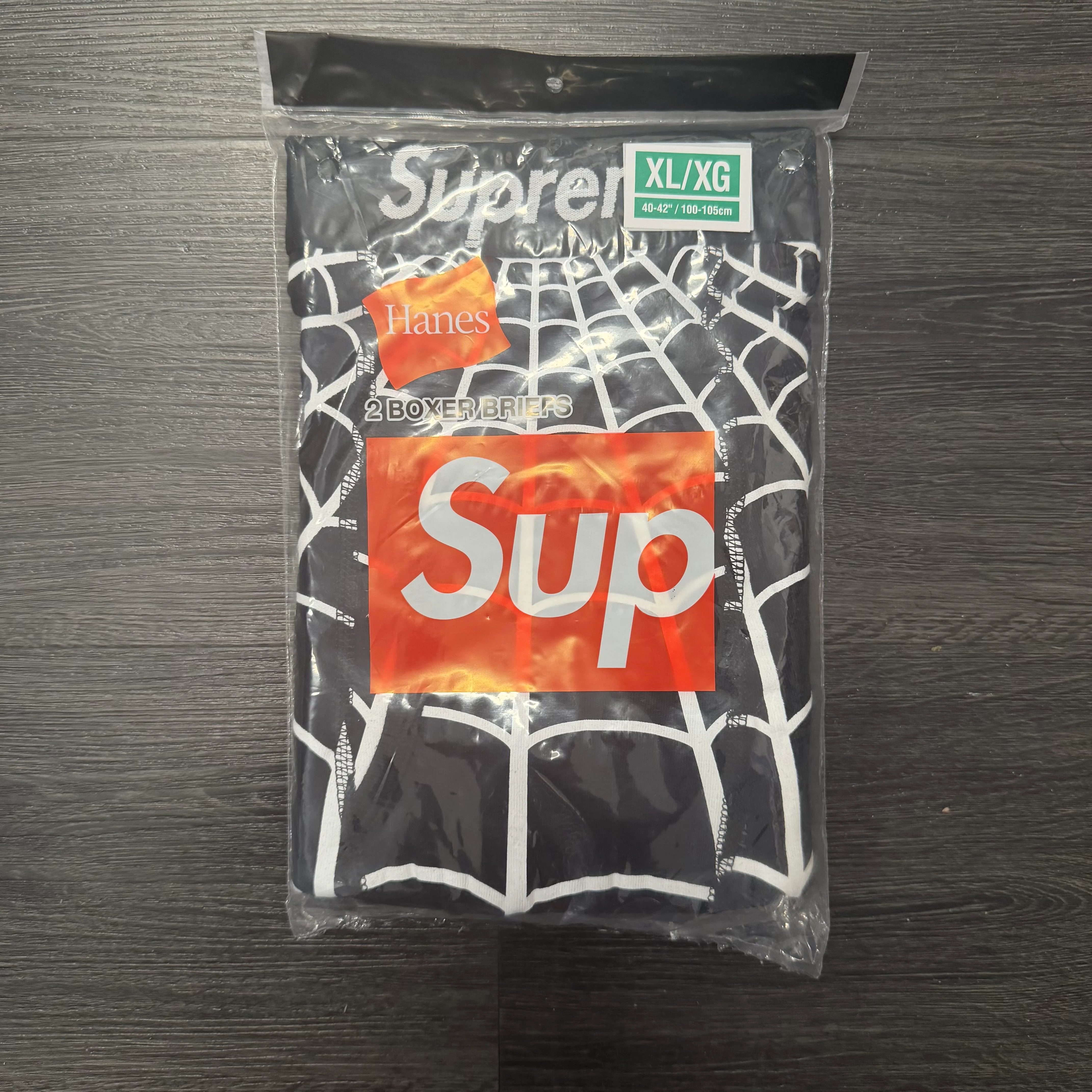 Supreme Hanes Spider-Man Boxer Briefs (2 Pack) Black