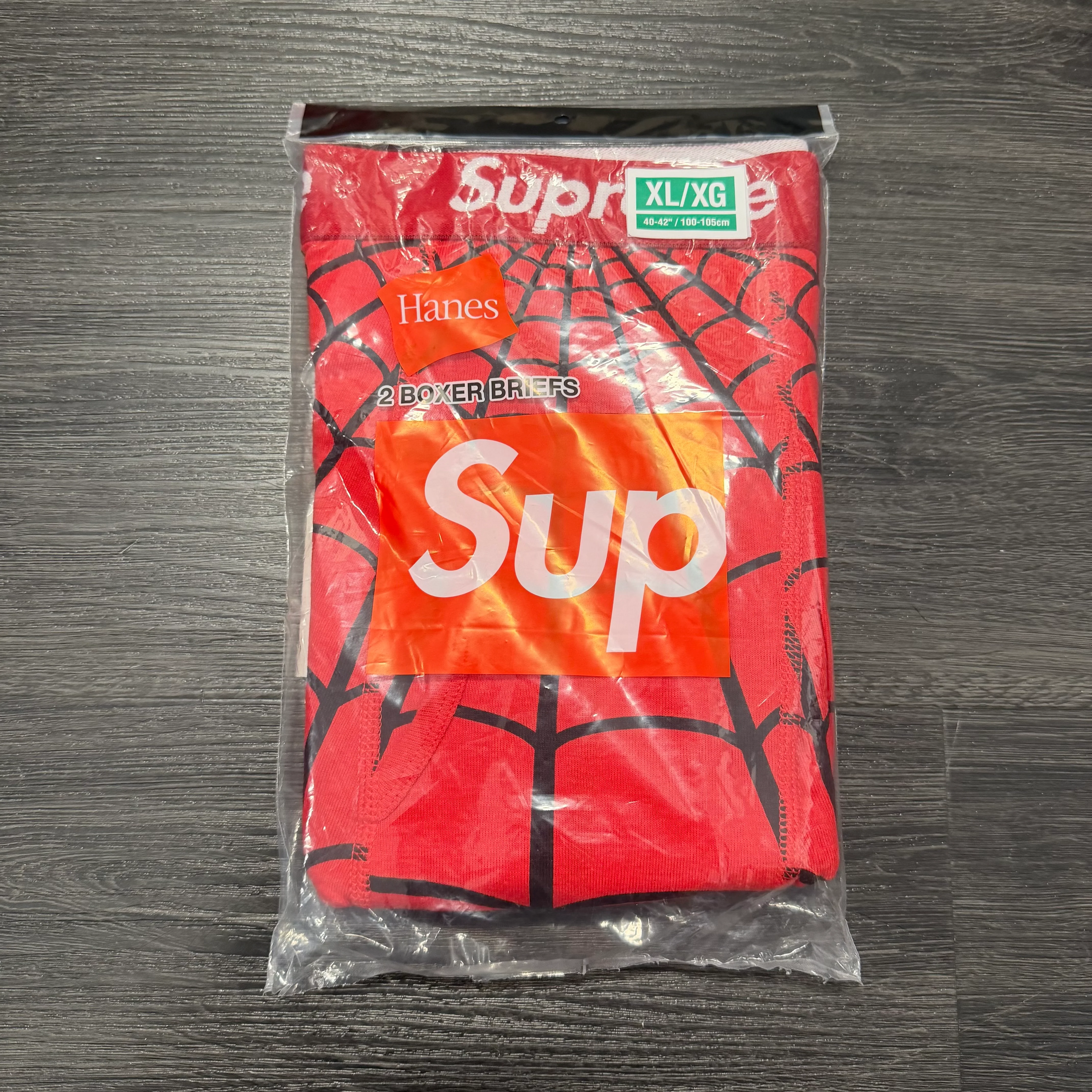 Supreme Hanes Spider-Man Boxer Briefs (2 Pack) Red