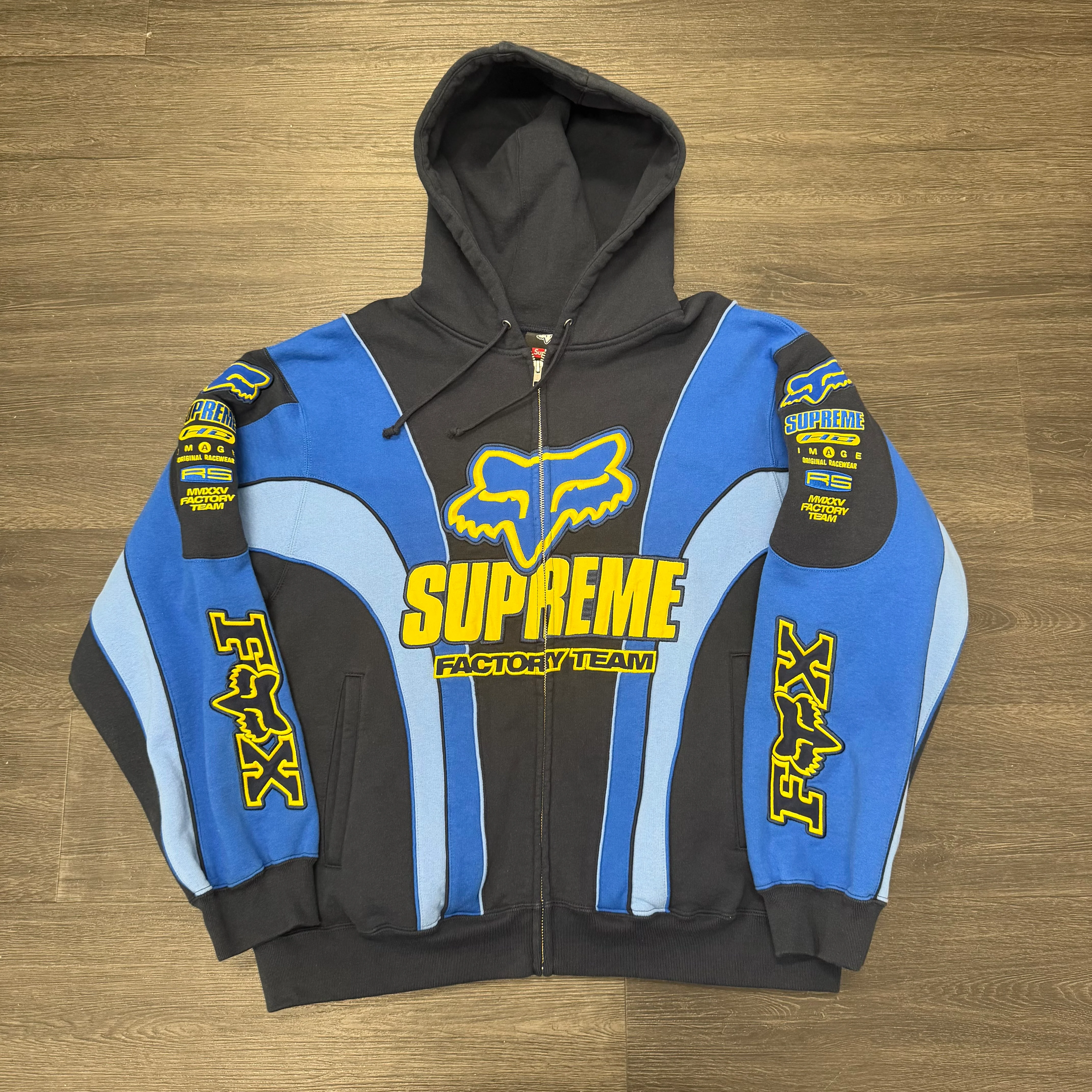 Supreme Fox Racing Zip Up Hooded Sweatshirt