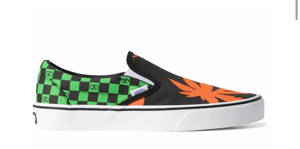 Vans Slip On Valentino Garavani Checkerboard Tropical Leaves