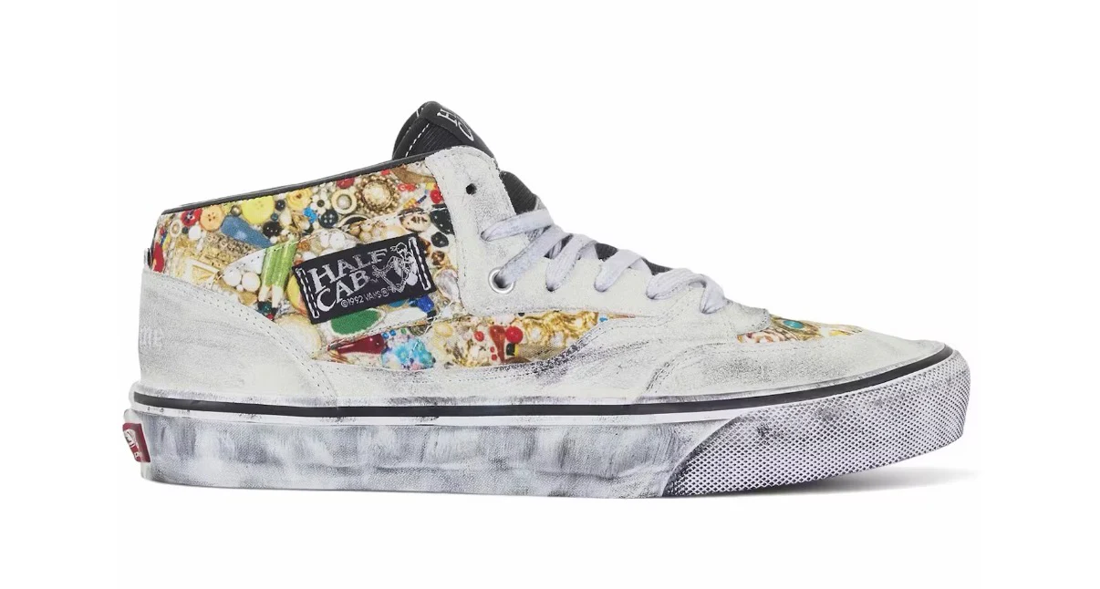 Vans Half Cab Supreme x Mike Kelley White