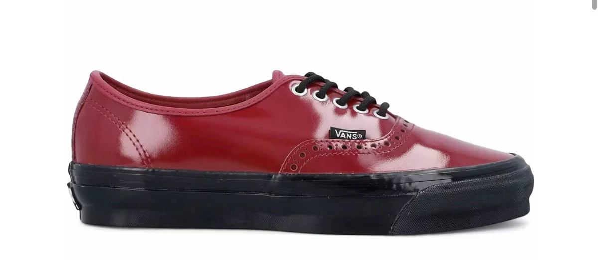 Vans OTW Authentic 44 Siped Vibram Gloss Leather Brogue Bordeaux